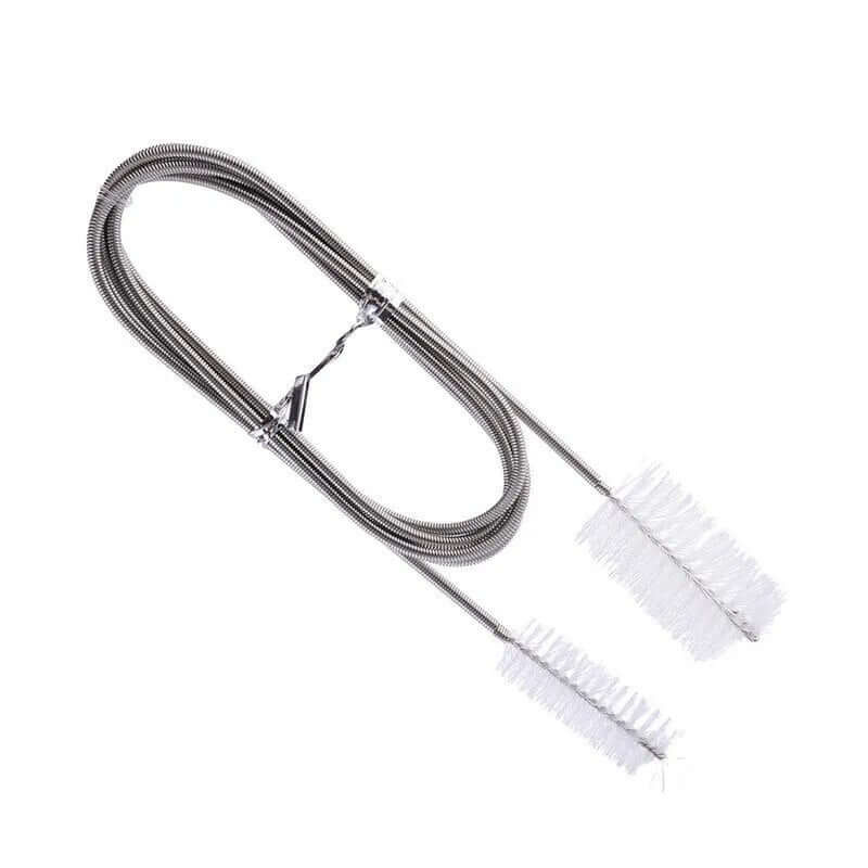 Aquarium Cleaning Brush Stainless Steel Flexible Bent Tube