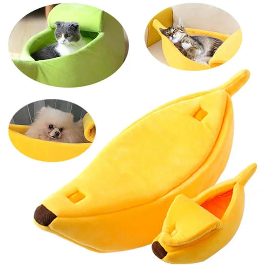 Warm Banana Shaped Dog Cat Bed